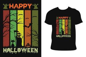 halloween t-shirt ontwerp. halloween t-shirt. halloween t-shirt vrij vector. vector