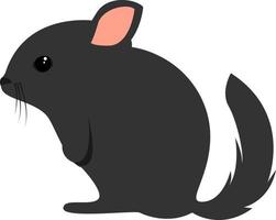 klein chinchilla, illustratie, vector Aan wit achtergrond.