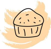 voedzaam gezond muffin, icoon illustratie, vector Aan wit achtergrond