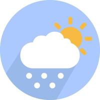 sneeuw wolk met zon, illustratie, Aan een wit achtergrond. vector