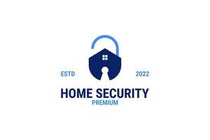 huis met klok icoon voor veiligheid logo ontwerp vector sjabloon illustratie