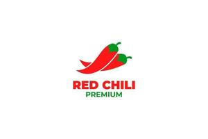 vlak peper Chili logo ontwerp vector illustratie