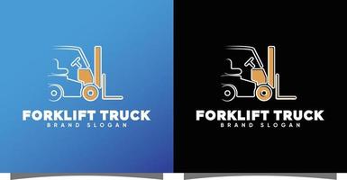 heftruck logo met creatief modern syle premie vector