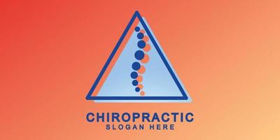 chiropractie aandacht vorm logo met modern stijl premie vector