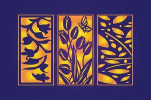 decoratief dood gaan besnoeiing bloemen Islamitisch abstract patroon laser besnoeiing panelen sjabloon goud vector