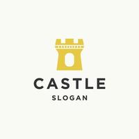 kasteel logo icoon ontwerp sjabloon vector