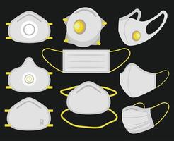 set medische gezichtsmaskers vector