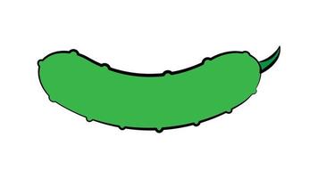 komkommer Aan een wit achtergrond, vector illustratie. groen komkommer, vers groente voor salade. heerlijk Product. landbouw, afslanken groenten