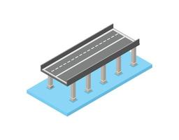 de brug skyway van stedelijk infrastructuur is isometrische voor spellen, toepassingen van inspiratie en creativiteit. geschikt voor diagrammen, infografieken, en andere grafisch middelen vector