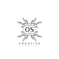 os eerste brief bloem logo sjabloon vector premie vector kunst