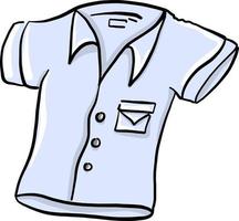 blauw shirt, illustratie, vector Aan wit achtergrond
