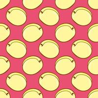 abrikozen patroon, naadloos patroon Aan rood achtergrond. vector