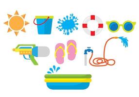 Songkran Pictogrammen vector