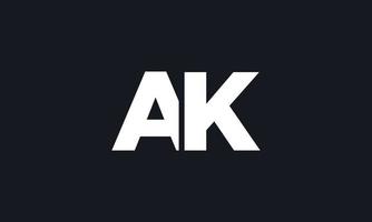 brief ak logo ontwerp vector vrij vector