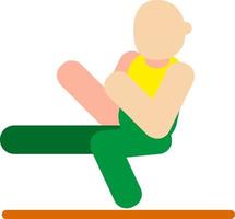 atleet activiteiten met een been, illustratie, vector Aan een wit achtergrond.