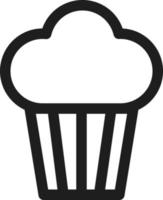 restaurant muffin, illustratie, vector Aan een wit achtergrond.