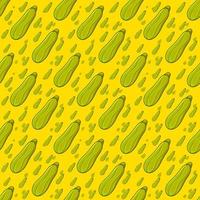 groen courgette patroon, illustratie, vector Aan wit achtergrond