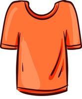 oranje Mens shirt, illustratie, vector Aan wit achtergrond.