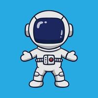 schattig tekenfilm astronaut vector