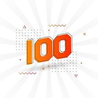 100 aantal vector doopvont alfabet. aantal 100 met decoratief element voorraad vector