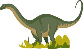 apatosaurus, illustratie, vector Aan wit achtergrond.