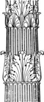 antiek kandelaar schacht, wijnoogst illustratie. vector