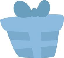 blauw baby Cadeau, illustratie, vector, Aan een wit achtergrond. vector