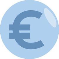 euro teken, illustratie, vector, Aan een wit achtergrond. vector