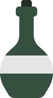 groen wijn fles, illustratie, Aan een wit achtergrond. vector