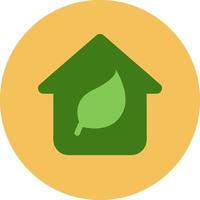 groen ecologie huis, illustratie, vector Aan een wit achtergrond.