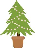 Kerstmis boom, illustratie, vector Aan wit achtergrond.