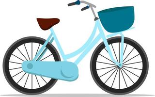 blauw fiets, illustratie, vector Aan wit achtergrond