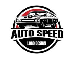 1970 chevelle chevrolet auto logo geïsoleerd Aan wit achtergrond kant visie. vector illustratie ontwerp