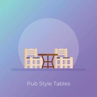 kroeg stijl tafels vector