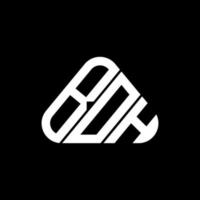 boh brief logo creatief ontwerp met vector grafisch, boh gemakkelijk en modern logo in ronde driehoek vorm geven aan.