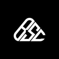 bsc brief logo creatief ontwerp met vector grafisch, bsc gemakkelijk en modern logo in ronde driehoek vorm geven aan.