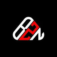 bzn brief logo creatief ontwerp met vector grafisch, bzn gemakkelijk en modern logo in ronde driehoek vorm geven aan.