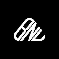 bnu brief logo creatief ontwerp met vector grafisch, bnu gemakkelijk en modern logo in ronde driehoek vorm geven aan.
