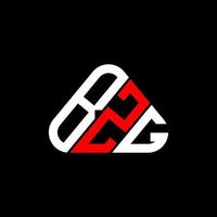 bzg brief logo creatief ontwerp met vector grafisch, bzg gemakkelijk en modern logo in ronde driehoek vorm geven aan.