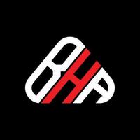 bha brief logo creatief ontwerp met vector grafisch, bha gemakkelijk en modern logo in ronde driehoek vorm geven aan.