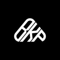 bkp brief logo creatief ontwerp met vector grafisch, bkp gemakkelijk en modern logo in ronde driehoek vorm geven aan.