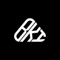 bki brief logo creatief ontwerp met vector grafisch, bki gemakkelijk en modern logo in ronde driehoek vorm geven aan.