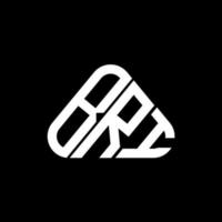 bri brief logo creatief ontwerp met vector grafisch, bri gemakkelijk en modern logo in ronde driehoek vorm geven aan.