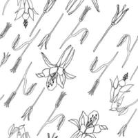 naadloos bloemen patroon Aan de wit achtergrond. vector