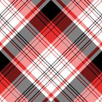 creatief plaid patroon in gemakkelijk zwart, wit en rood kleuren. 2 vector