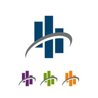 abstract diagram en pijl voor economie zakelijke bedrijf financiën afzet logo vector