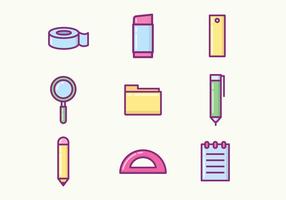 Gratis Stationery Icons vector