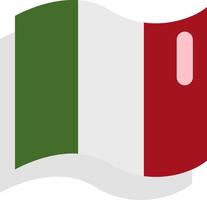 Italiaans vlag, icoon illustratie, vector Aan wit achtergrond