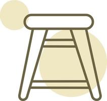 keuken stoel, illustratie, vector, Aan een wit achtergrond. vector