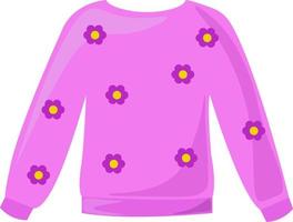 roze shirt, illustratie, vector Aan wit achtergrond.